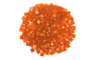 Sklenená mozaika, 10 x 10mm, 200 g, oranžová