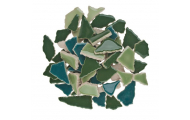 Lámaná mozaika, 5 mm, 500 g, zelené odtiene