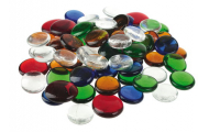 Dekoračné sklenené kamienky, okrúhle, cca. 25 - 30 mm
