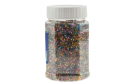 Rokajl/sklenené guľaté perličky, farebné transparentné, ø 2,6 mm, 500 g