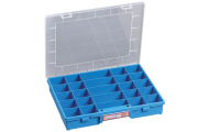 Úložný box s priehradkami, 370x290 55 mm, modrý,  1 ks