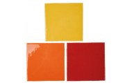 Mozaiková dlaždica, 10 x 10 cm, žltá/oranžová/červená, 3 ks