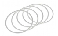 Drôtený krúžok, biely, ø 65 mm, 5 ks