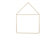 Kovový domček, zlatý, 23 x 30 cm, 1 ks