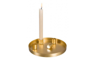 Podnos s magnetickým držiakom na sviečku, zlatý, Ø 20 cm, sada