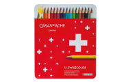 CARAN D’ACHE® vodeodolné farebné ceruzky, 18 ks