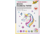 Magic Rainbow blok papierov, 24 x 34 cm, 12 listov