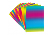 Farebný papier dúha, 35 x 50 cm, 50 ks