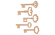 MDF klúče 7 x 3,5 cm, 5 dielna