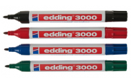 Popisovač Edding 3000, 1,5 - 3 mm, sada 4 ks