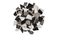 Porcelánová mozaika, čierna/biela, 500 g
