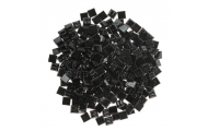 Sklenená mozaika, čierna, 10 x 10 mm, 200 g