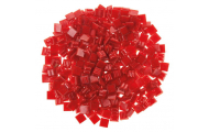 Sklenená mozaika, červená, 10 x 10 mm, 200 g