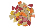 Lámaná mozaika, 5 mm, 500 g, červené/žlté odtiene