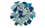 Lámaná mozaika, 5 mm, 500 g, modré odtiene