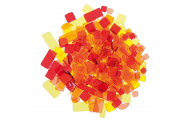 Luzy Acryl mozaika, 100 g, žltá/červená mix