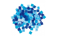 Mozaika Tiffany, 200 g, 10 x 10 mm, modrá