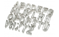 Kovové vykrajovačky písmená A-Z, 60 x 25 mm, 26 ks