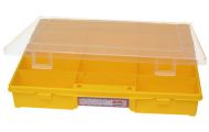 Úložný box s priehradkami, 370 x 290 x 55 mm, žltý, 1 ks