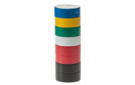 Izolačná páska, farebná, 18 mm x 5m, 8 ks