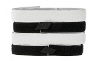 Suchý zips, čierny a biely, 2 x 70 cm