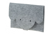 Filcová taška slon, 35 x 25 cm, sivá melír, 1 ks