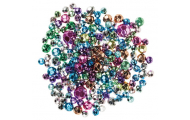 Kovové korálky diamant, ø 5 - 10 mm, farebné, 200 g