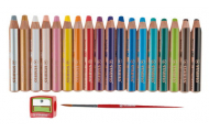 STABILO® woody 3 in1 farebné ceruzky, 18 ks