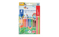 Farebné ceruzky STAEDTLER® Noris Club® Super Jumbo, 10+2 ks