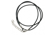 Nylonový náhrdelník, 450 x 1,5 mm, čierny, 1 ks