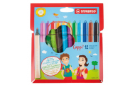 Popisovač STABILO® Cappi® s krúžkom, 12 farieb