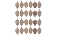Drevený list, 2 x 4 cm, 24 ks