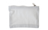 Bavlnená peňaženka, 12,5 x 9 cm, biela, 1 ks