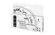 KREUL Glass & Porcelain Pen ručné písmo, 4 dielna sada