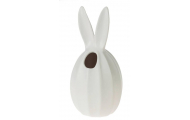 Keramická váza zajac, 9,7 x 20 cm, biela, 1 ks