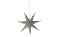 Papierová vianočná hviezda, sivá/mierne trblietavá, 44 cm, 1 kus