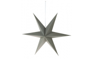 Papierová vianočná hviezda, sivá/mierne trblietavá, 57 cm, 1 kus