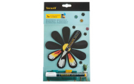 Kriedová tabuľa Securit® 3D kvet, 15 x 15 cm, sada