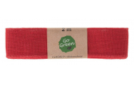 GoGreen bavlnená stuha, červená, 25 mm x  2 m, 1 ks