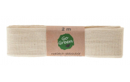 GoGreen bavlnená stuha, prírodná, 25 mm x  2 m, 1 ks