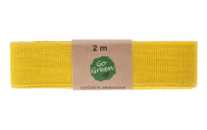 GoGreen bavlnená stuha, žltá, 25 mm x  2 m, 1 ks