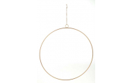 Dekoračný kovový kruh, Ø 35 cm, zlatý, 1 ks