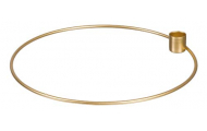 Kovový krúžok svietnik, zlatý, Ø 25 cm, 1 ks