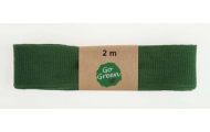 GoGreen bavlnená stuha, tmavozelená, 25 mm x 2 m, 1 ks