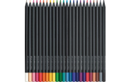 FABER-CASTELL Black Edition farebné ceruzky, 24 ks
