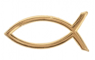 Voskový motív Kresťanská ryba, 4 x 2 cm, zlatý