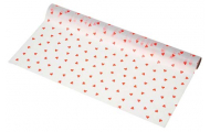 Stewo hodvábny papier srdiečkový, pink neónový,  50 cm x 5 m, 1 kotúč