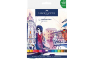 FABER-CASTELL Goldfaber Aqua Dual Marker akvarelový popisovač, 12 ks