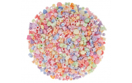 Plastové korálky, pastelové farby,  5 - 16 mm, 550 ks