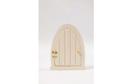 Mini drevené dvere, 10 x 13 cm, prírodné, 1 ks